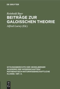 cover of the book Beiträge zur Galoisschen Theorie