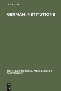 cover of the book German Institutions: Designations, Abbreviations, Acronyms