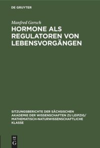 cover of the book Hormone als Regulatoren von Lebensvorgängen