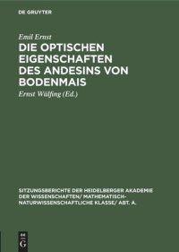 cover of the book Die optischen Eigenschaften des Andesins von Bodenmais