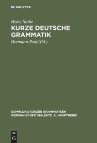 cover of the book Kurze deutsche Grammatik