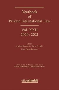 cover of the book Yearbook of Private International Law: Volume XXII Yearbook of Private International Law – 2020/2021