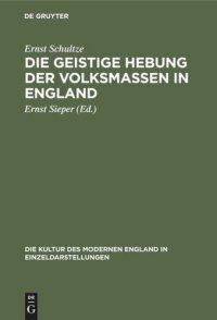 cover of the book Die geistige Hebung der Volksmassen in England