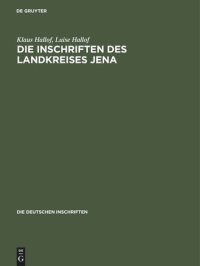 cover of the book Die Inschriften des Landkreises Jena