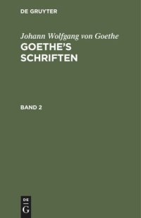 cover of the book Goethe’s Schriften: Band 2