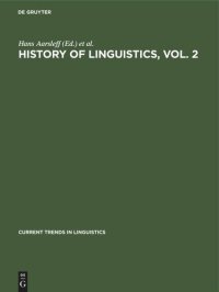 cover of the book History of Linguistics, Vol. 2