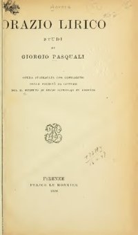 cover of the book Orazio lirico