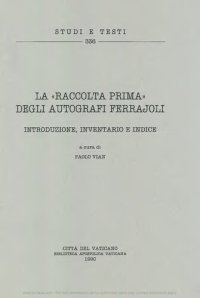 cover of the book La raccolta prima degli autografi Ferrajoli