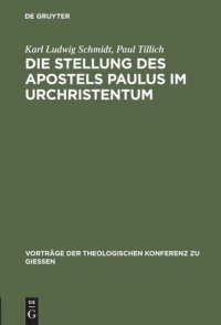 cover of the book Die Stellung des Apostels Paulus im Urchristentum