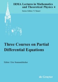 cover of the book Three Courses on Partial Differential Equations