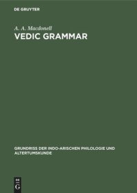 cover of the book Vedic grammar