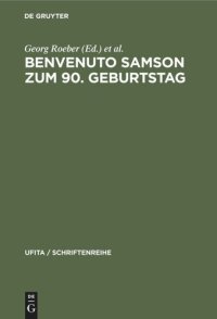 cover of the book Benvenuto Samson zum 90. Geburtstag