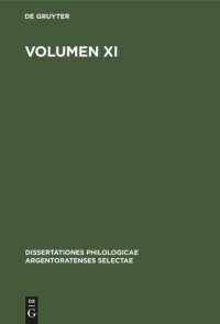 cover of the book Volumen XI