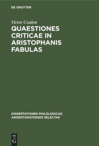 cover of the book Quaestiones criticae in Aristophanis fabulas