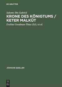 cover of the book Krone des Königtums / Keter malkût