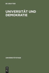 cover of the book Universität und Demokratie