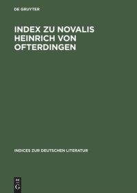 cover of the book Index zu Novalis Heinrich von Ofterdingen