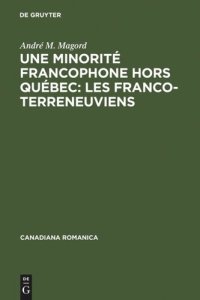 cover of the book Une minorité francophone hors Québec: Les Franco-Terreneuviens