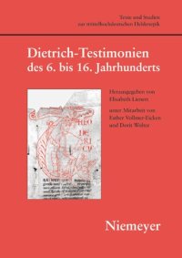 cover of the book Dietrich-Testimonien des 6. bis 16. Jahrhunderts