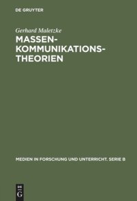 cover of the book Massenkommunikationstheorien