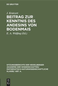 cover of the book Beitrag zur Kenntnis des Andesins von Bodenmais