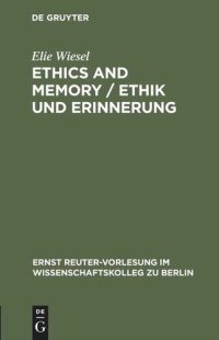 cover of the book Ethics and Memory / Ethik und Erinnerung