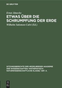 cover of the book Etwas über die Schrumpfung der Erde