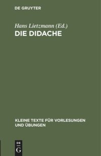 cover of the book Die Didache: Mit kritischem Apparat