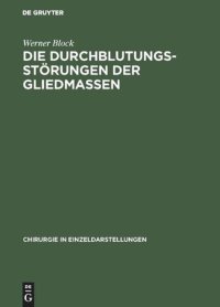 cover of the book Die Durchblutungsstörungen der Gliedmassen