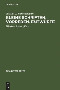 cover of the book Kleine Schriften • Vorreden • Entwürfe