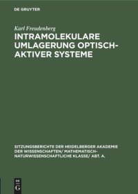 cover of the book Intramolekulare Umlagerung optisch-aktiver Systeme