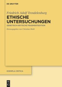 cover of the book Ethische Untersuchungen: Genetisch-kritische Fragmentedition