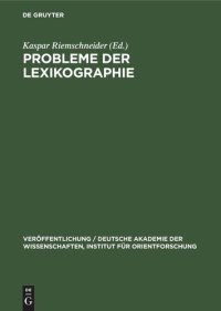 cover of the book Probleme der Lexikographie