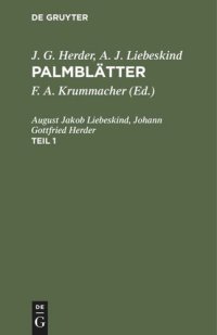 cover of the book Palmblätter: Teil 1