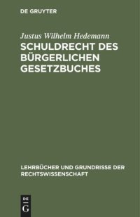 cover of the book Schuldrecht des Bürgerlichen Gesetzbuches