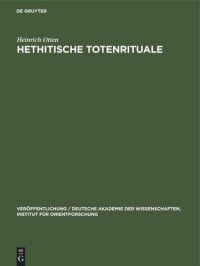 cover of the book Hethitische Totenrituale