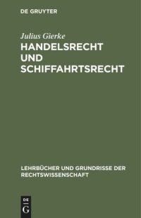 cover of the book Handelsrecht und Schiffahrtsrecht