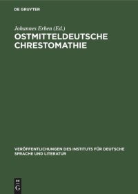 cover of the book Ostmitteldeutsche Chrestomathie