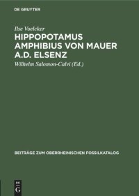 cover of the book Hippopotamus amphibius von Mauer a.d. Elsenz