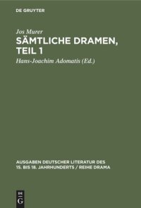 cover of the book Sämtliche Dramen, Teil 1