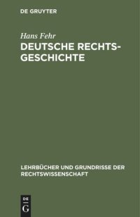 cover of the book Deutsche Rechtsgeschichte