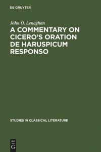 cover of the book A commentary on Cicero's oration De haruspicum responso