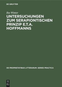 cover of the book Untersuchungen zum serapiontischen Prinzip E.T.A. Hoffmanns