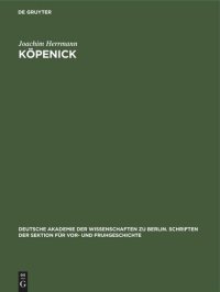 cover of the book Köpenick: Ein Beitrag zur Frühgeschichte Gross-Berlins