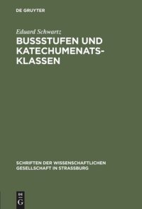 cover of the book Bußstufen und Katechumenatsklassen