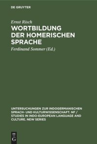 cover of the book Wortbildung der homerischen Sprache