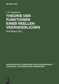 cover of the book Theorie der Funktionen einer reellen Veränderlichen