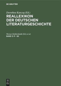 cover of the book Reallexikon der deutschen Literaturgeschichte: Band 3 P - Sk