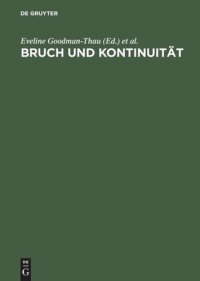 cover of the book Bruch und Kontinuität: Jüdisches Denken in der europäischen Geistesgeschichte