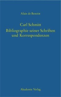 cover of the book Carl Schmitt – Bibliographie seiner Schriften und Korrespondenzen